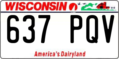 WI license plate 637PQV