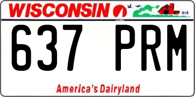 WI license plate 637PRM