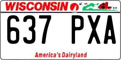 WI license plate 637PXA