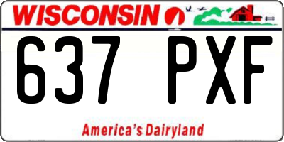WI license plate 637PXF