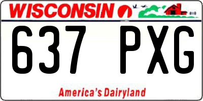 WI license plate 637PXG