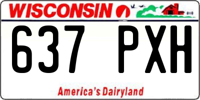 WI license plate 637PXH
