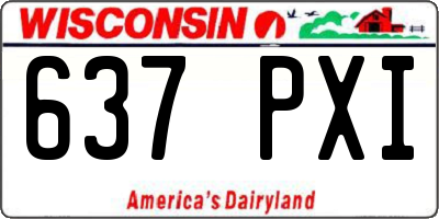 WI license plate 637PXI