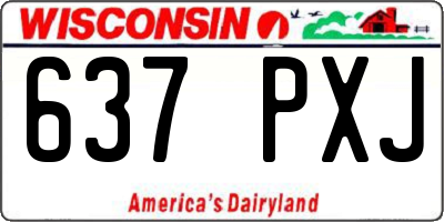 WI license plate 637PXJ