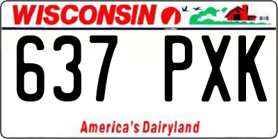 WI license plate 637PXK