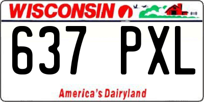 WI license plate 637PXL