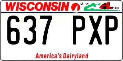 WI license plate 637PXP