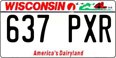 WI license plate 637PXR