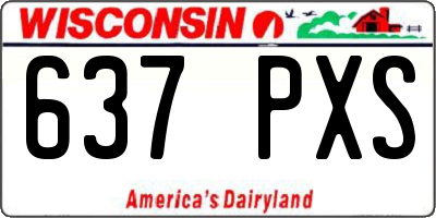 WI license plate 637PXS