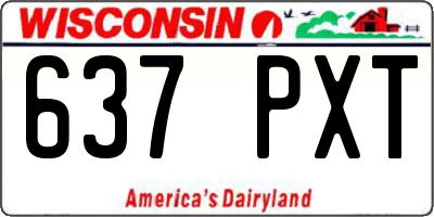 WI license plate 637PXT
