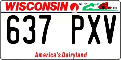 WI license plate 637PXV