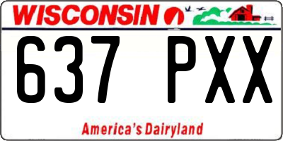 WI license plate 637PXX