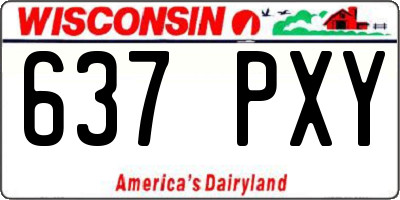 WI license plate 637PXY
