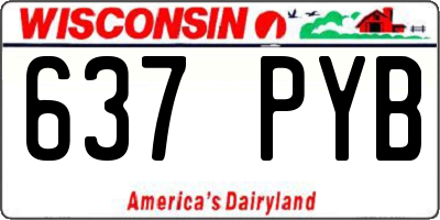 WI license plate 637PYB