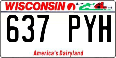 WI license plate 637PYH