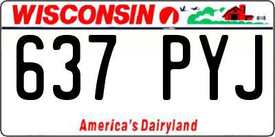 WI license plate 637PYJ