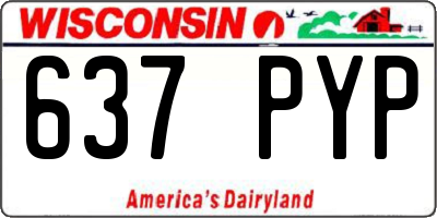 WI license plate 637PYP