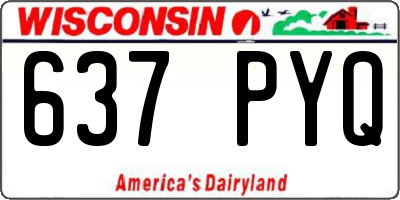 WI license plate 637PYQ