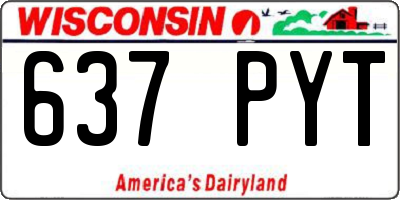 WI license plate 637PYT