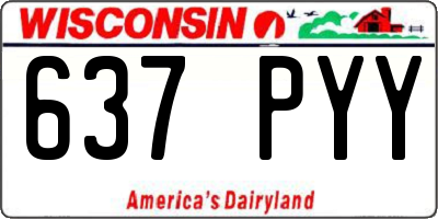 WI license plate 637PYY