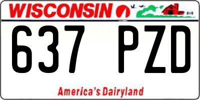 WI license plate 637PZD