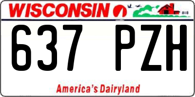 WI license plate 637PZH