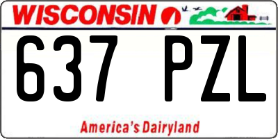 WI license plate 637PZL