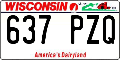 WI license plate 637PZQ