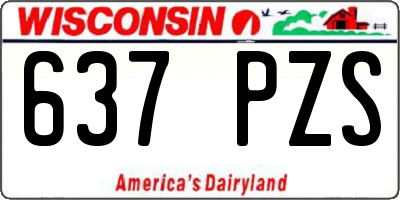 WI license plate 637PZS