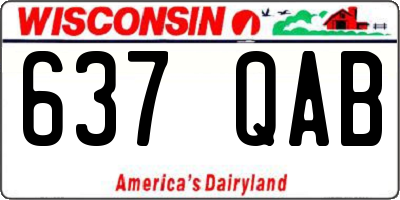 WI license plate 637QAB