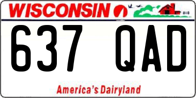 WI license plate 637QAD