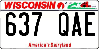 WI license plate 637QAE