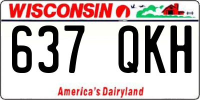 WI license plate 637QKH