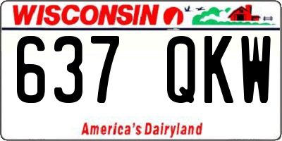 WI license plate 637QKW