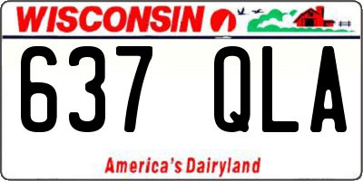WI license plate 637QLA