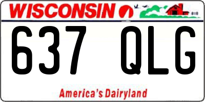 WI license plate 637QLG
