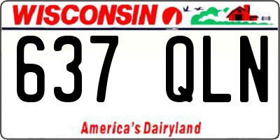 WI license plate 637QLN