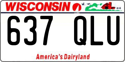 WI license plate 637QLU