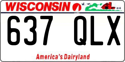 WI license plate 637QLX