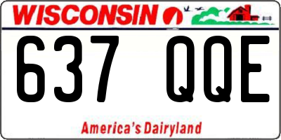 WI license plate 637QQE