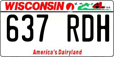 WI license plate 637RDH