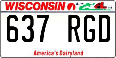 WI license plate 637RGD
