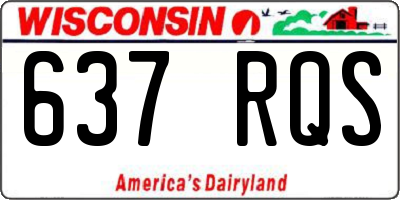 WI license plate 637RQS