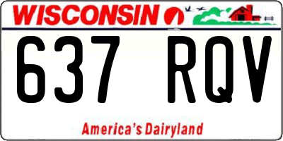 WI license plate 637RQV