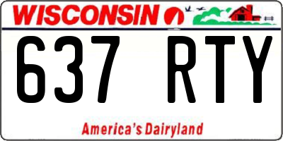 WI license plate 637RTY