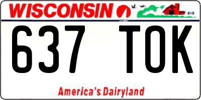 WI license plate 637TOK
