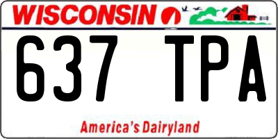 WI license plate 637TPA
