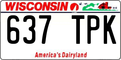 WI license plate 637TPK
