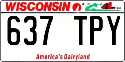 WI license plate 637TPY