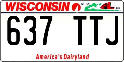 WI license plate 637TTJ